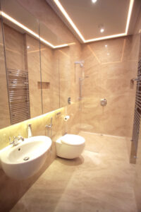 Bathroom Cappuccino Marble Honed Floor Polished Walls Slabs Showertray London