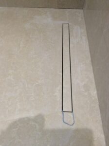 Botticino Marble Floor With Drain Shower Bathroom London