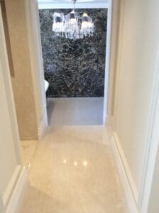 Botticino Marble Floor With Portoro Marble Wall London 5