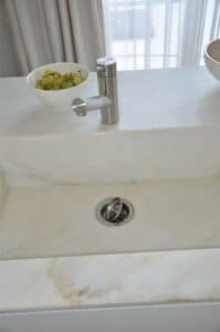 Calacatta Crema Cream Marble Kitchen Custom Sink