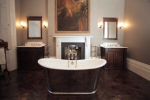 Calacatta Marble Vanity Tops With Calacatta Marble Fireplace London