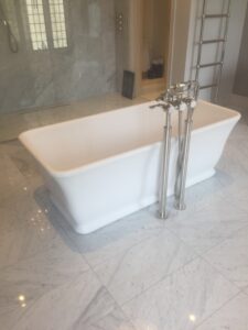 Carrara Marble Bathroom Floor White