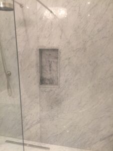 Carrara Marble Bathroom Wall Cladding 1