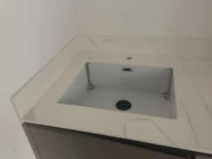 Statuario Porcelain Kitchen Worktop 12mm Upstand Undermounted Sink London